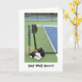 Word goed voor tennisspeler kaart (Gele Bloem)