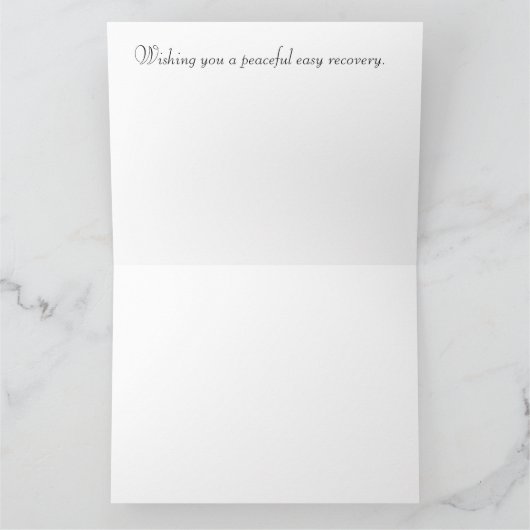 Word goed, wens een vreedzaam en gemakkelijk herst kaart (Binnen)