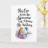 Word goed - Zijn Oog is op de Mus Kaart (Gele Bloem)