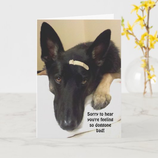 Word goed - zo Voelend Slechte Doggone Kaart (Gele Bloem)