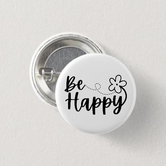 Word Happy Spring Summer Button (Voorkant /achterkant)