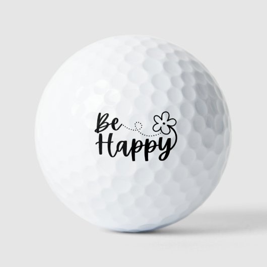 Word Happy Spring Summer Golfballen (Voorkant)