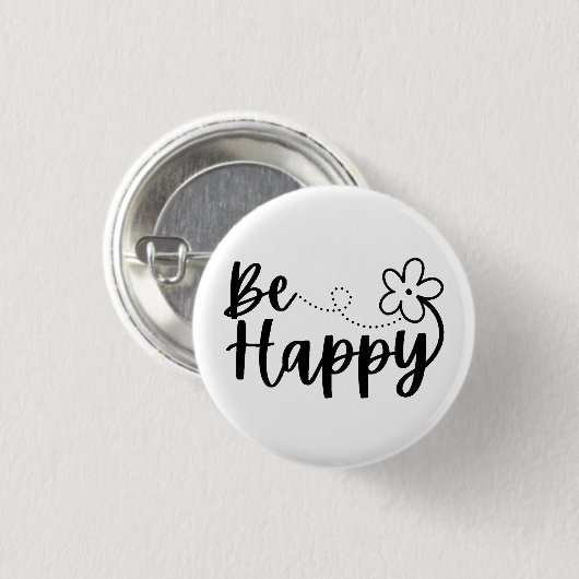 Word Happy Spring Summer Ronde Button 3,2 Cm (Voorkant /achterkant)