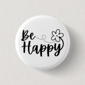 Word Happy Spring Summer Ronde Button 3,2 Cm (Voorkant)
