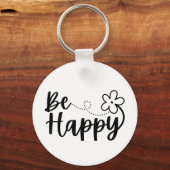 Word Happy Spring Summer Sleutelhanger (Voorkant)