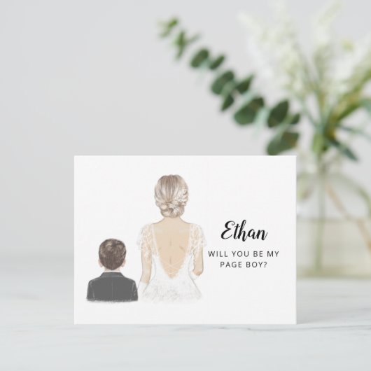 Word het Briefkaart van mijn voorstel voor een pag (Staand voorkant)