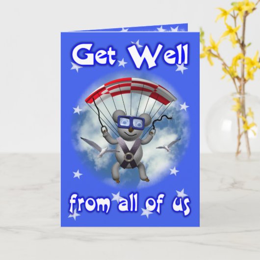 Word het Duiken van de Hemel goed Koala Kaart (Gele Bloem)