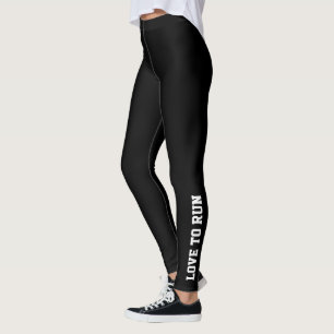 Word, hou van zwart draaien leggings