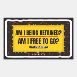 Word ik vastgehouden? Mag ik weggaan? Sticker