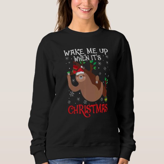 Word ik wakker als het Kerstmis is Pyjama voor lui Trui (Voorkant)