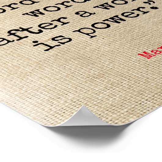 Word is het Citaat van de Macht Poster (Hoek)