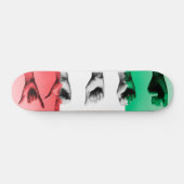 Word Italië boven de italiaanse vlag Skateboard (Horizontaal)