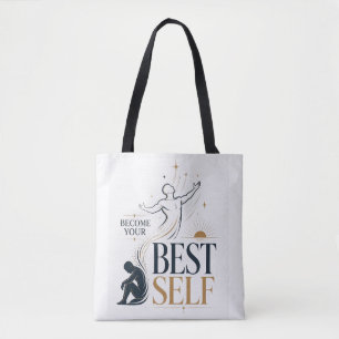 Word Je Beste Zelf Inspirerende Persoonlijke Groei Tote Bag