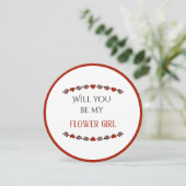 Word Je Mijn Bloemenmeisje Kaart (Staand voorkant)