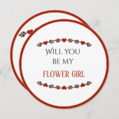 Word Je Mijn Bloemenmeisje Kaart (Voorkant / Achterkant)