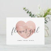 Word je mijn Bloemenmeisje-kaart - Glitsvormig Kaart (Staand voorkant)