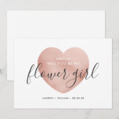 Word je mijn Bloemenmeisje-kaart - Glitsvormig Kaart (Voorkant / Achterkant)