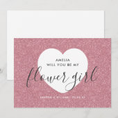 Word je mijn Bloemenmeisje-kaart - Glitsvormig Kaart (Voorkant / Achterkant)