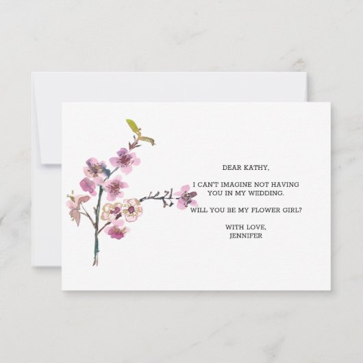 Word Je Mijn Bloemenmeisje Kersenbloesem  (Achterkant)