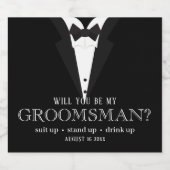 Word Je Mijn Bruidsjonker?  Bier Etiket (Enkel label)