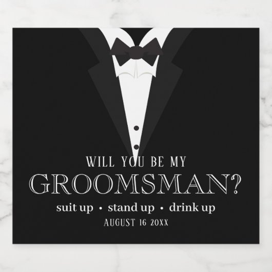 Word Je Mijn Bruidsjonker?  Bier Etiket (Enkel label)