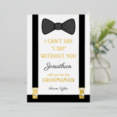 Word Je Mijn Bruidsjonker Folie Uitnodiging (Staand Voorkant)