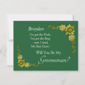 Word Je Mijn Bruidsjonker? Smaragdgroen & Goud (Voorkant)