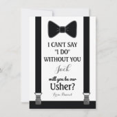 Word Je Mijn Bruidsjonker - Tuxedo Das Knoopsgaten Kaart (Voorkant)