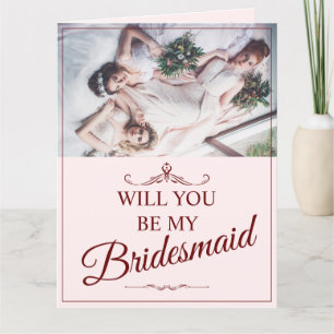 Word je mijn bruidsmeisje? Drie leugenachtige brui Bedankkaart
