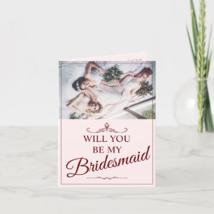 Word Je Mijn Bruidsmeisje? Drie Liegende Bruidsmei Bedankkaart