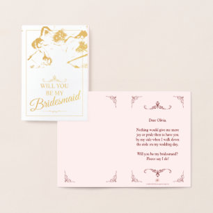 Word Je Mijn Bruidsmeisje? Drie Liegende Bruidsmei Folie Kaarten
