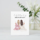 Word Je Mijn Bruidsmeisje Kaart (Staand voorkant)