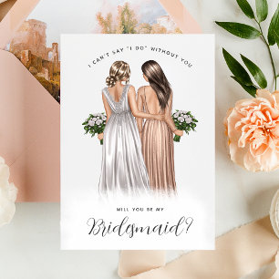 Word Je Mijn Bruidsmeisje? Meisjes in Jurken V2 Ui Kaart