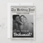 Word Je Mijn Bruidsmeisje | Oude Krant Kaart (Voorkant)