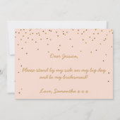 Word Je Mijn Bruidsmeisje? Vintage Confetti Kaart (Achterkant)