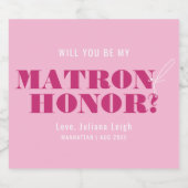 Word Je Mijn Getuige Roze Bach Sparkling Wijnetiket (Enkel label)