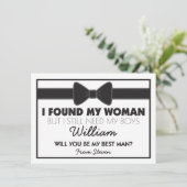 Word Je Mijn Getuige Zwart Witte Strik Kaart (Staand voorkant)