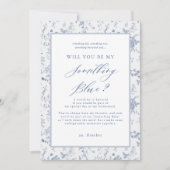 Word Je Mijn Something Blue Bruidsfeest Kaart (Voorkant)