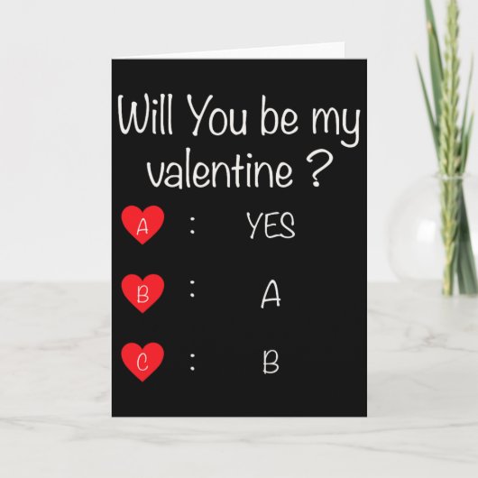 Word je mijn Valentijn1 Kaart (Voorkant)