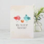 Word je mijn Valentijn Feestdagenkaart (Staand voorkant)