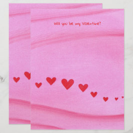 Word je mijn Valentijn, hart thema briefpapier Briefhoofd