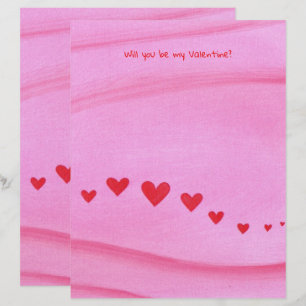 Word je mijn Valentijn, hart thema briefpapier Briefhoofd