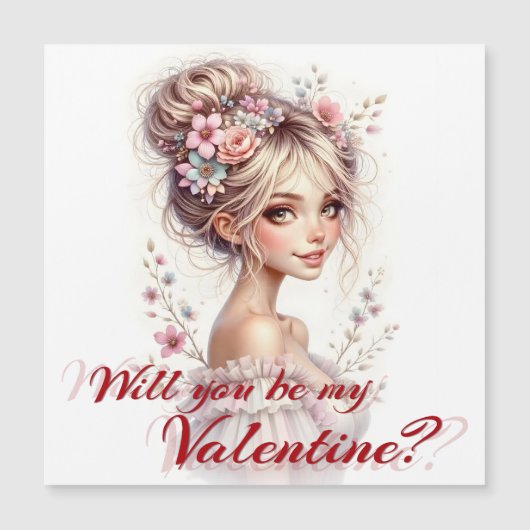 Word je mijn Valentijn – Romantische Kunstprint (Voorkant)