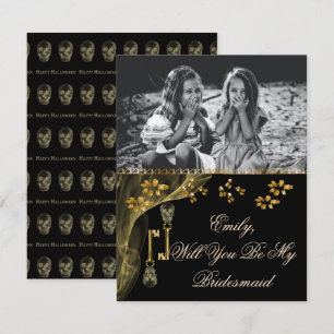 Word je wel, Bridesmaid foto & Black & Gold Skull