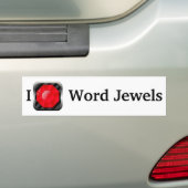 Word Jewels Pictogram Bumpersticker (Op auto)