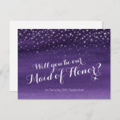 Word jij de bruid van de eer sterrenhemel bruiloft aankondigingskaart (Voorkant / Achterkant)