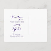 Word jij de bruid van de eer sterrenhemel bruiloft aankondigingskaart (Achterkant)