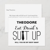 Word jij mijn beste ?? | bruidegom kaart (Voorkant / Achterkant)