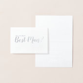 Word jij mijn beste man? Elegant zilver Folie Kaarten (Display)