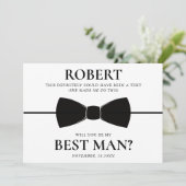 Word jij mijn beste man? Funny Proposal Kaart (Staand voorkant)